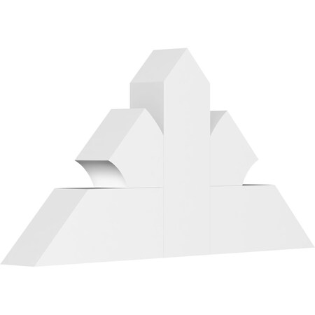 Ekena Millwork Richland Architectural Grade PVC Gable Bracket, 36"W x 18"H x 4"D x 6"F, 12/12 Pitch GBP036X18X0406RIC00